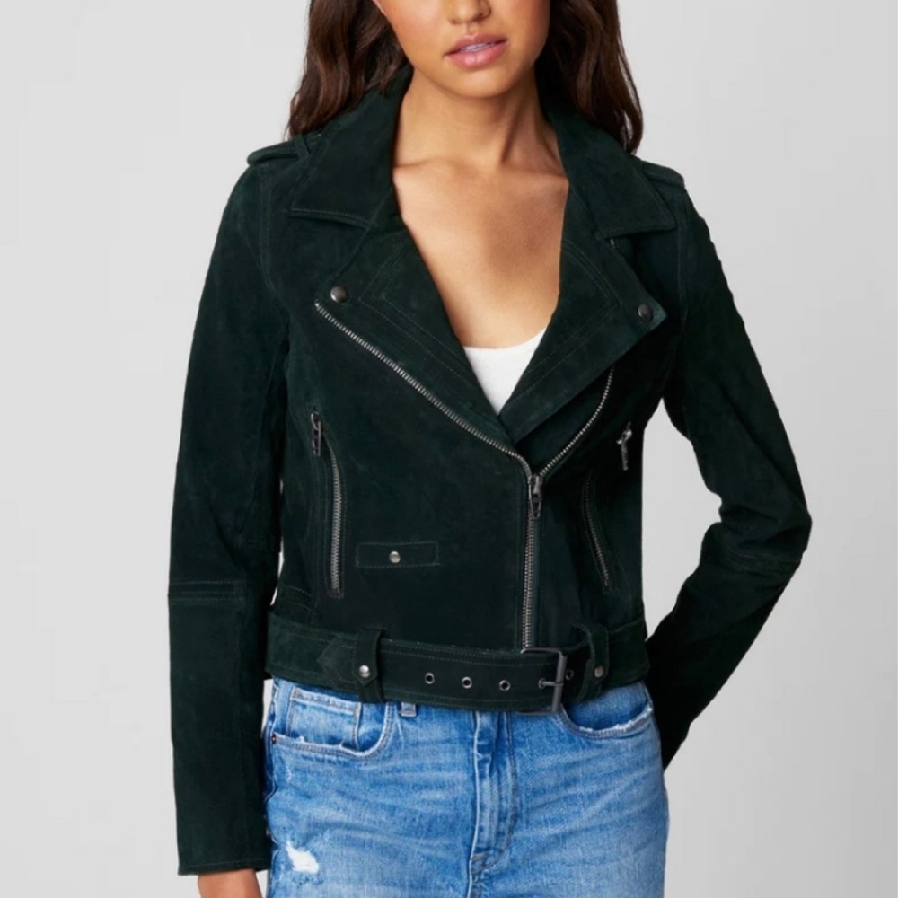 BlankNYC Black Suede Moto Jacket (Small)
